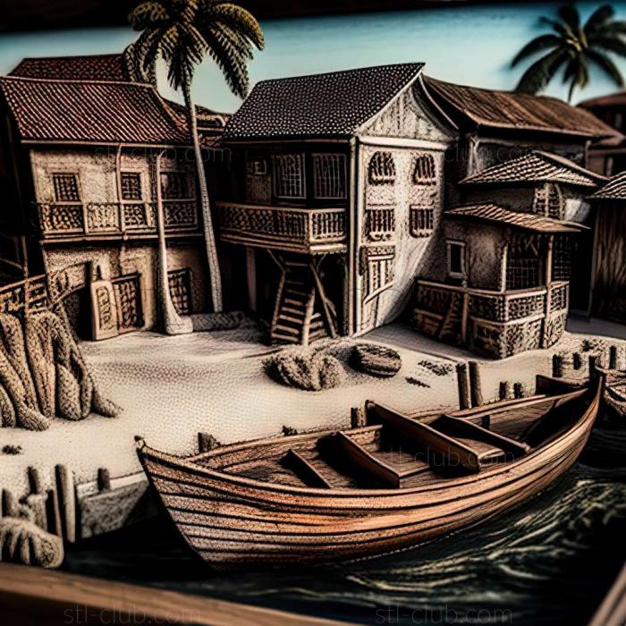 3D model Old Harbour in Jamaica (STL)